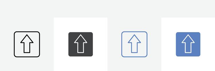 upload button icon set use for web ui or app vector image