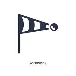 windsock icon on white background simple element vector image