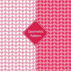 geometric patterns in red tones vector image