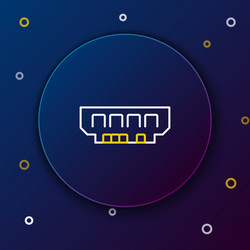 line ram random access memory icon isolated vector image