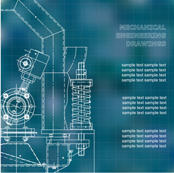 mechanical engineering the drawing technical vector image