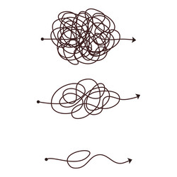 simple line and complex easy way scribble doodle vector image