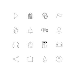 web applications linear thin icons set outlined vector