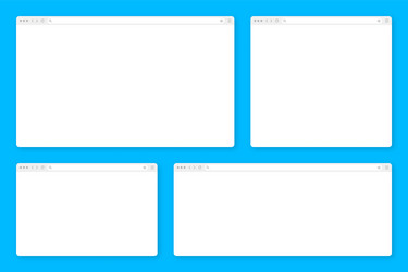 blank web browser window with toolbar and search vector image