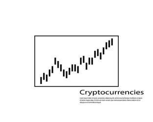 Graph of cryptocurrency graphics and analytics vector