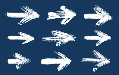 hand drawn arrows big set natural brush stroke vector