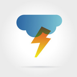 lightning icon with cloud concept for design vector