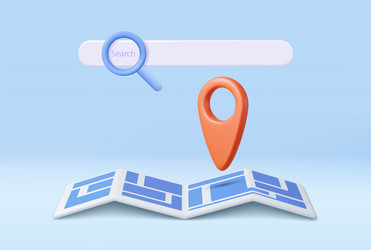 pin pointer and map location search gps vector image