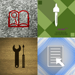 set of abstract backgrounds with different web vector image