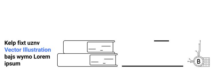 stacked books with simple text and minimalist vector image