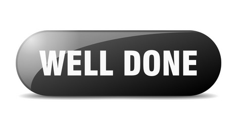 well done button sign key push vector image