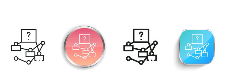detective icon thin linear regular and button vector image