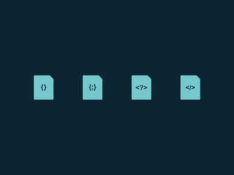 file format flat icon set css html js php vector