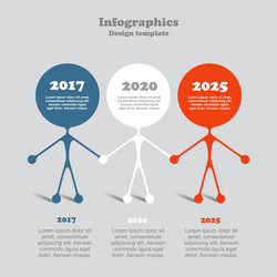 Infographic design template with place for data vector