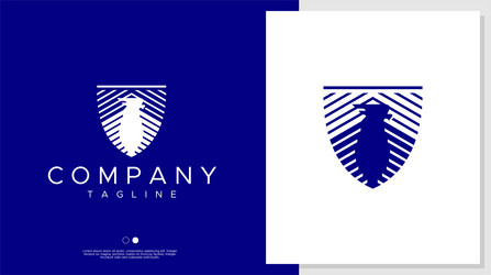 Modern abstract line eagle logo design template Vector Image
