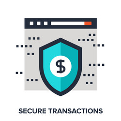 Secure Transactions Icon Set vector image