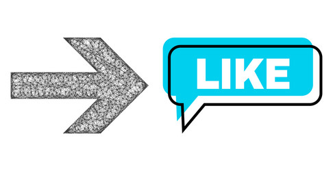 shifted like message frame and net arrow right vector image