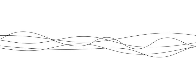 thin curved wavy lines vector image