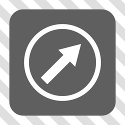 up-right rounded arrow square button vector image