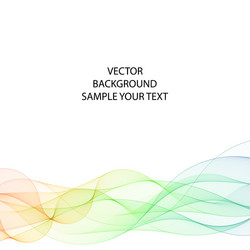 Abstract color wave with shadow design vector