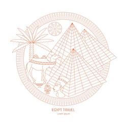 Ancient egypt set travel Royalty Free Vector Image
