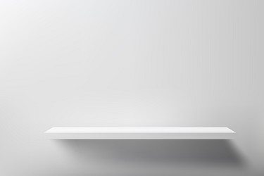 empty white shelf with shadow on studio background vector image