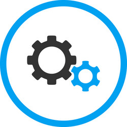 gears rounded icon vector