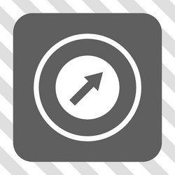 Up-right rounded arrow square button vector