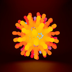 3d abstract sphere science and technology element vector