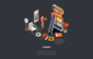 application for smartphone and pc with analytics vector image