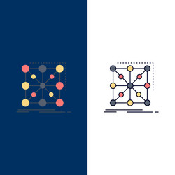 data framework app cluster complex flat color icon vector image