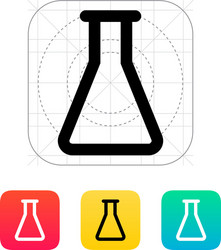 Empty Flask Icon - Laboratory Science vector image