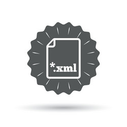 file document icon download xml button vector image