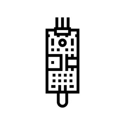 flame sensor module line icon vector image