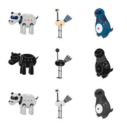 isolated object toy and science symbol set vector image