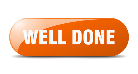 Well done button sign key push vector