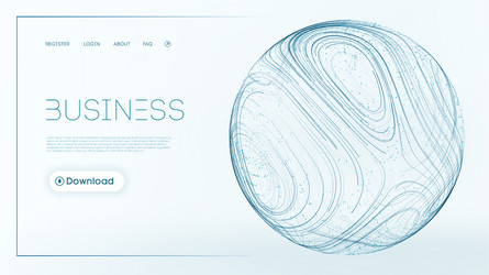 3d sphere network connection liquid flow vector image