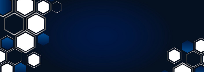 abstract web background many hexagons on a dark vector image