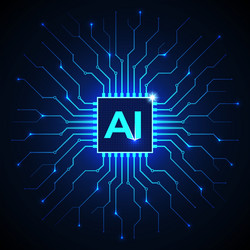 Artificial intelligence ai abstract processor vector