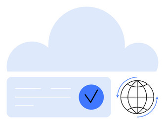 cloud storage approval with global synchronization vector image