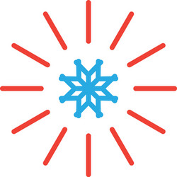 Hot and cold icon graphic design template Vector Image