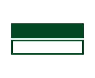 rectangle shape and outline green symbol element vector image