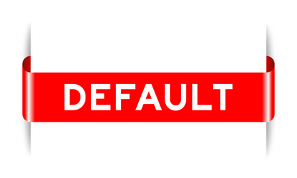 red color inserted label banner with word default vector image