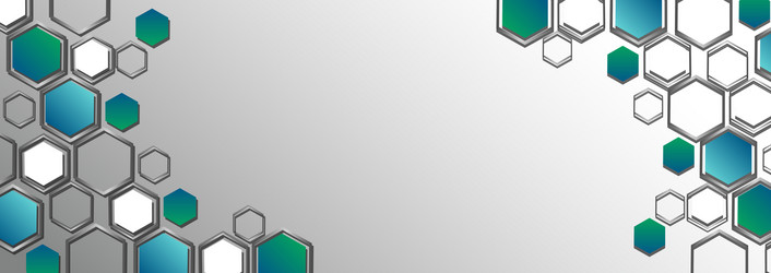 Abstract web background set of hexagons vector