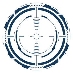 cyberpunk target hud futuristic tech aim element vector image