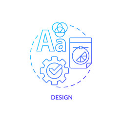 Digital design blue gradient concept icon Vector Image
