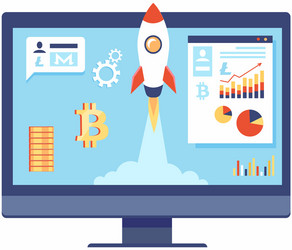 pilot project in banking web banner blockchain vector image