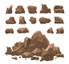 Big and small rocks Royalty Free Vector Image - VectorStock