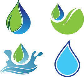 water drop logo template Vector Image