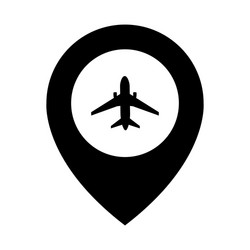 airplane travel concept with pins for maps gps vector